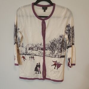 Talbots Merino Wool Ice Skating Cardigan